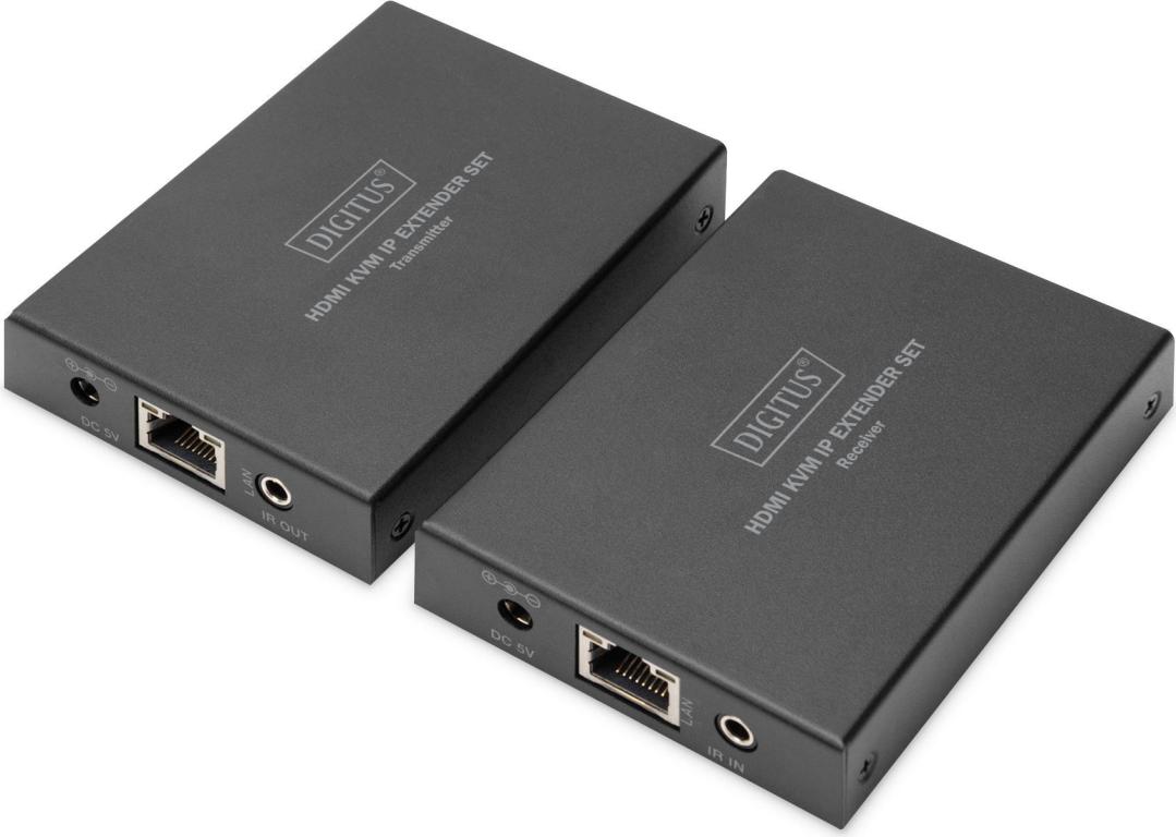 Image DIGITUS HDMI KVM IP Extender Set, schwarz