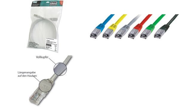 Image DIGITUS Kab Patch UTP CAT5E  2m 10PACK grau