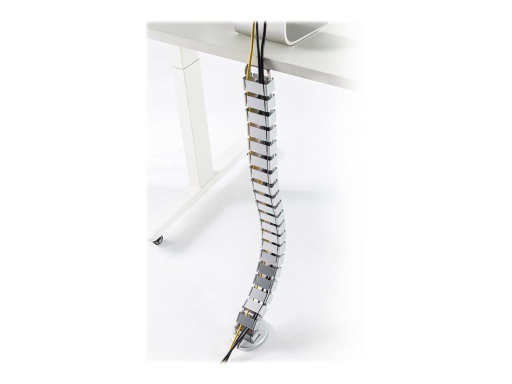 Image DIGITUS Kabel-Bündelschlauch Kunststoff, Metall, ABS, ABS Kunststoff Silber fle