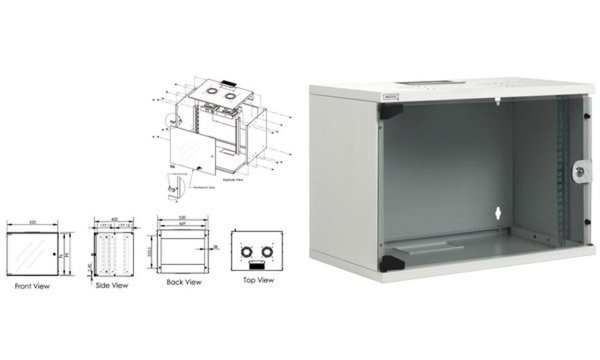 Image DIGITUS SoHo Wandschrank Compact-Serie 48,30cm (19") 7HE (DN-19 07-U-S-1)