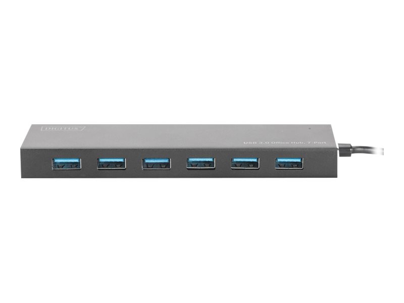 Image DIGITUS USB 3.0 Hub 7-port Inkl. 5V/3.5A Netzteil Aluminium Gehause