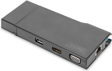 Image DIGITUS USB 3.0 Universal Docking Station Travel, 7-Port