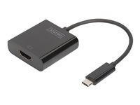 Image DIGITUS USB Type-C zu HDMI Adapter 4K/30Hz Kabellänge: 195 cm schwarz