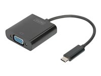 Image DIGITUS USB Type-C zu VGA Adapter Full HD 1080p Kabellänge: 195 cm schwarz