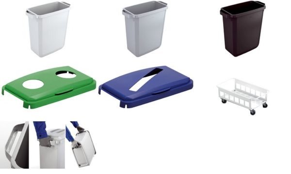 Image DURABLE Abfallbehälter DURABIN 60, rechteckig, grau (9496050)