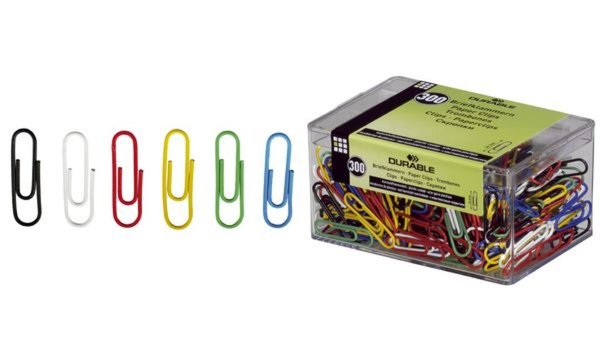 Image DURABLE Briefklammern Kunststoff ummantelt, 100 Stück (125300)