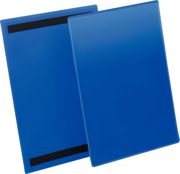 Image DURABLE Kennzeichnungstasche, magnetisch, DIN A4 hoch, blau mit 2 rückseitigen 
