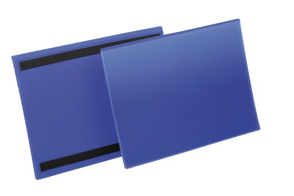 Image DURABLE Kennzeichnungstasche, magnetisch, DIN A4 quer, blau mit 2 rückseitigen 