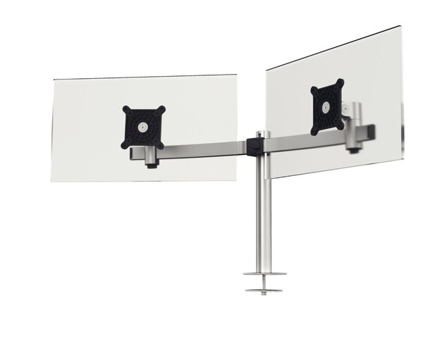 Image DURABLE Monitorhalterung für 2 Monitore Tischdurchf Silber