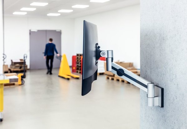 Image DURABLE Monitorhalterung m. Arm 1 Monitor Wandbefe. Silber