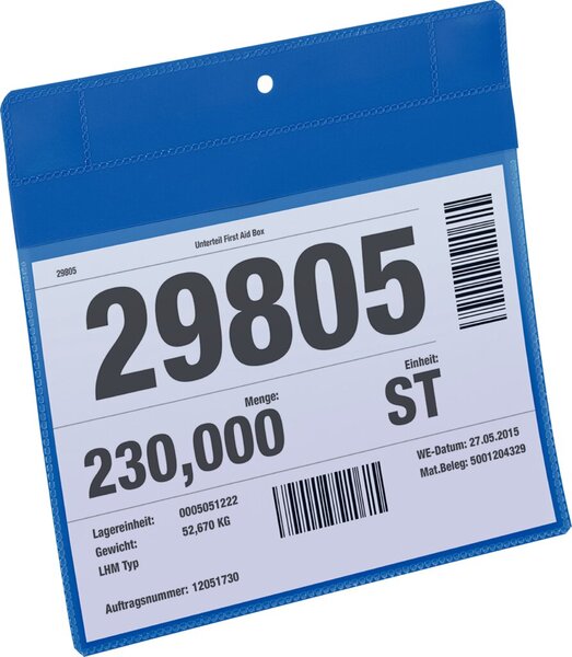 Image DURABLE Neodym-Magnettasche, DIN A5 quer, blau mit 2 eingeschweißten Neodym Sta