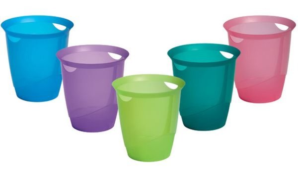 Image DURABLE Papierkorb TREND, 16 Liter, lindgrün transluzent (9710017)