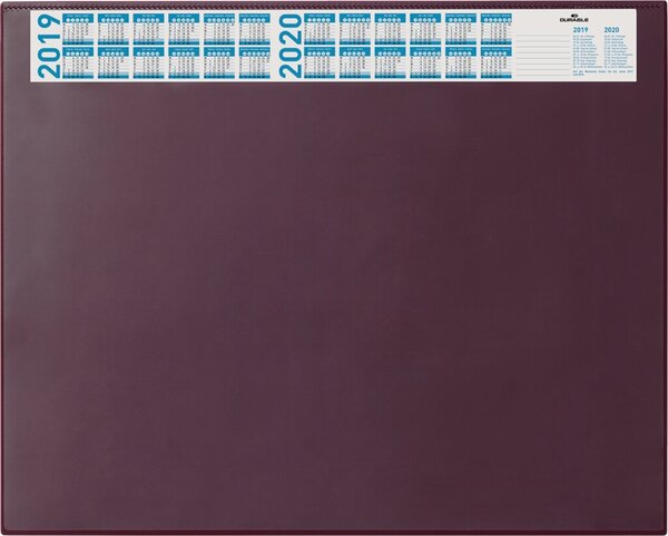 Image DURABLE Schreibunterlage mit Jahreskalender, rot mit reflexfreier Abdeckung, ru