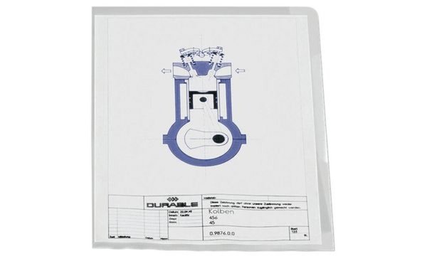Image DURABLE Sichthülle, DIN A4, aus PP, 0,12 mm, transparent oben und seitlich offe