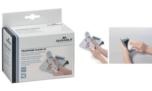 Image DURABLE TELEPHONE CLEAN 50 Reinigungstücher 50 Stück