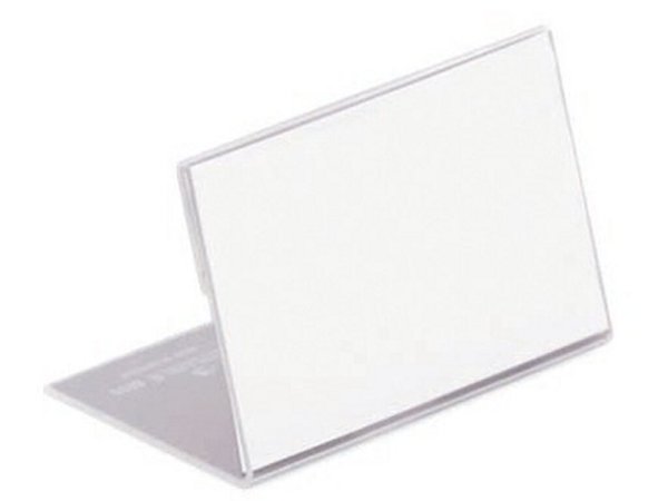 Image DURABLE Tisch-Namensschild, L-Form, aus Acryl, transparent für Einsteckschilder