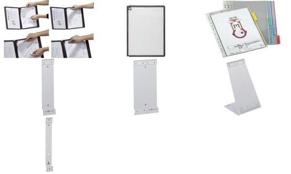 Image DURABLE Tischständer FUNCTION, für 10 Sichttafeln A4, grau aus Stahblech, mit k
