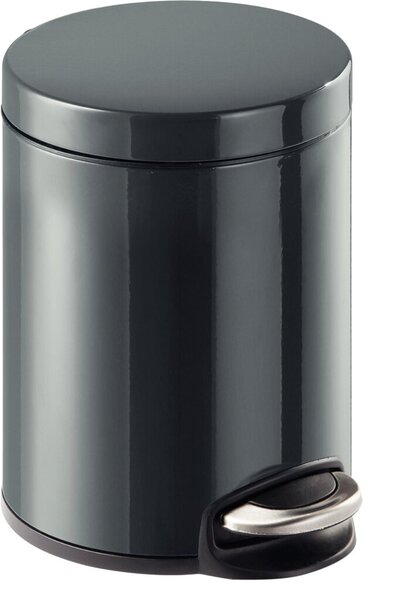 Image DURABLE Tret-Abfalleimer Metall, rund, 5 Liter, anthrazit aus pulverbeschichtet
