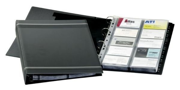 Image DURABLE Visitenkarten-Ringbuch VISIFIX, DIN A4, anthrazit mit 20 transparenten 