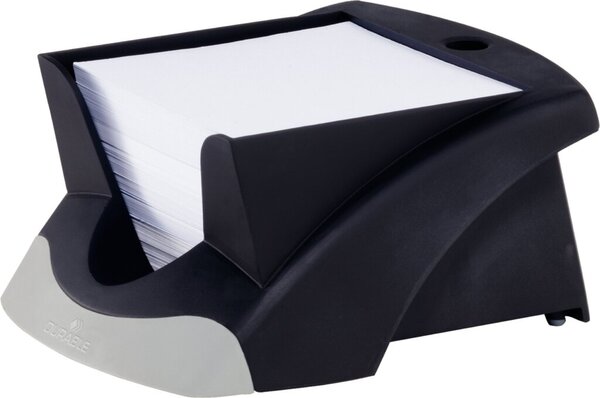 Image DURABLE Zettelbox NOTE BOX VEGAS, schwarz/silber Zettelkasten mit 500 weißen No