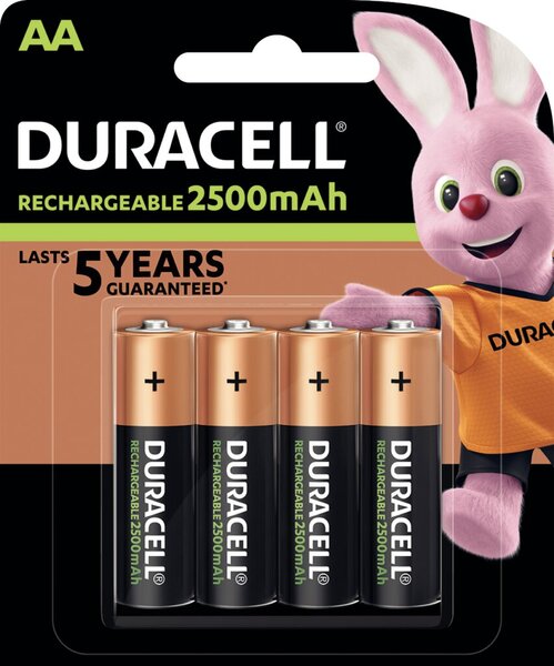 Image DURACELL Akku NiMH AA 1,2V StayCharged (HR06) 2400mAh *Duracell* 4er-Pack