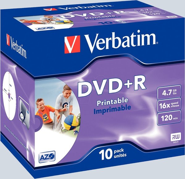 Image DVD+R 10er Jewelcase 16x bedruckbar