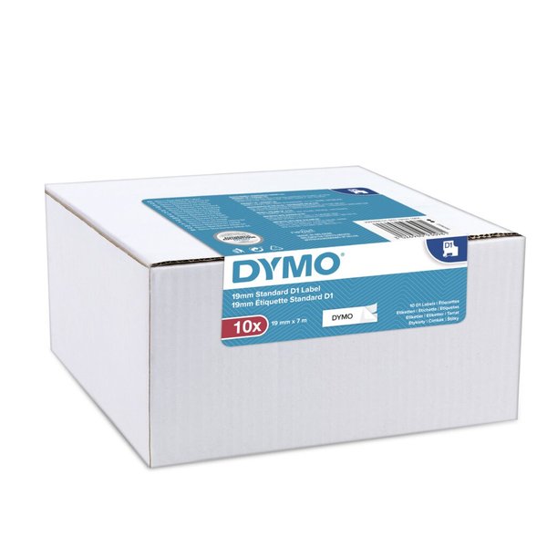 Image DYMO 1x10 Dymo D1 Schriftband 19mmx7m schwarz auf weiß (2093098)