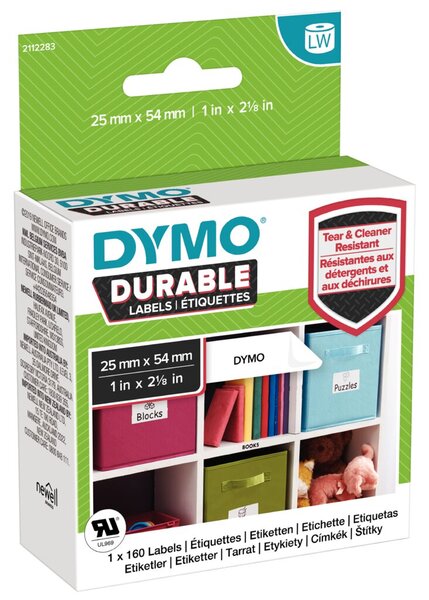 Image DYMO LW-Kunststoff-Etiketten, 1 Rolle a 160 Etiketten