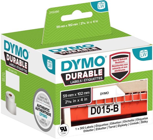Image DYMO LW-Kunststoff-Etiketten, 1 Rolle a 300 Etiketten