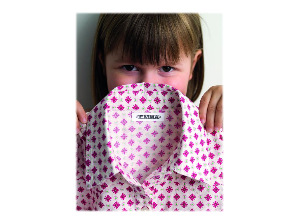 Image DYMO LetraTag-Band, aufbügelbar 12mm x 2m schwarz auf weiss