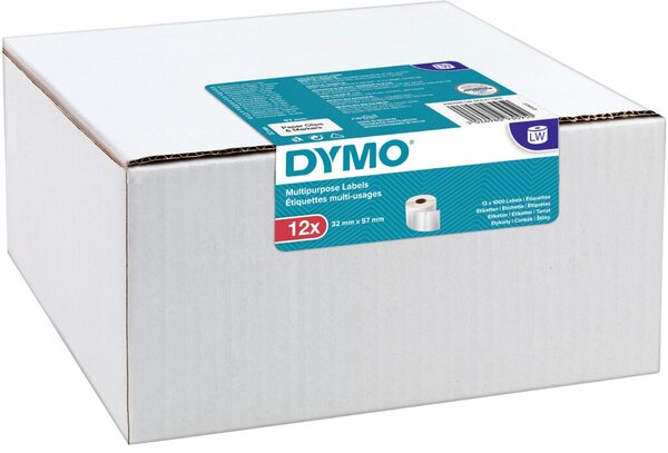 Image DYMO Vielzweck-Etiketten 32 x 57 mm weiß 12x 1000 Stück (2093095)