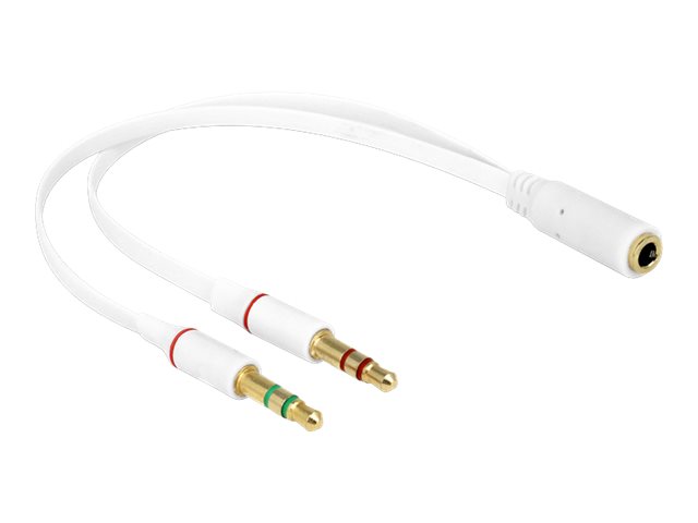 Image DeLOCK Adapterkabel Klinke Headset1 x 4 Pin weiß