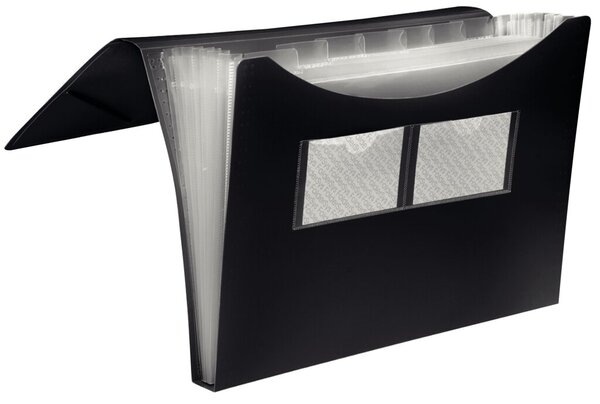 Image Dehnbare 7tlg. Fächertasche mit Klarsicht-Taben u. Einsteckschildern