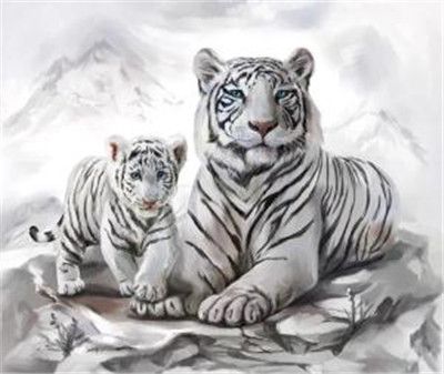 Image Diamond Painting Tigermama 40x30cm, Nr: 6037-40031