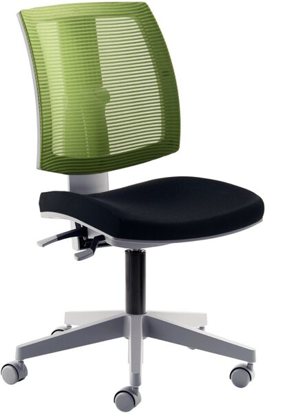 Image Drehstuhl 2432SO, schwarz/grün Sitz Stoff schwarz, Rücken Netz grün