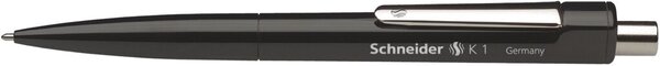 Image Druckkugelschreiber K1 schwarz mit Metallclip und Drücker