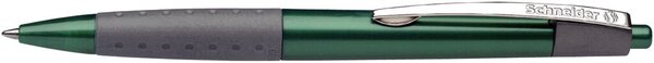 Image Druckkugelschreiber Loox grün mit weicher Soft-Grip-Zone, metallclip
