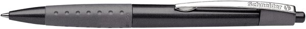 Image Druckkugelschreiber Loox schwarz mit weicher Soft-Grip-Zone, metallclip
