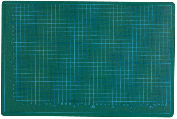 Image Schneidematte, 45x30cm, grün/schwarz 5-lagig, bedruckt mit 10-und 50mm