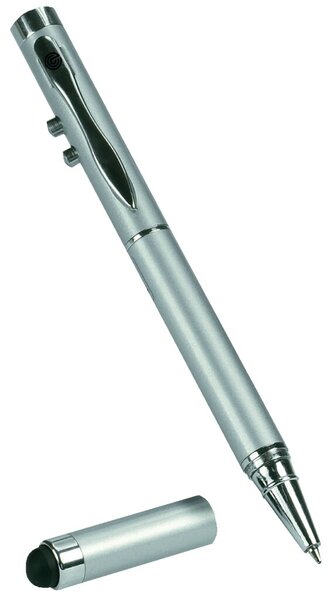 Image Laserpointer 4 in 1, Touch-Pen Reichweite ca.100m, Silber # 780840