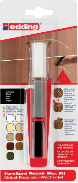 Image MöbelReparaturWachsSet 8901 schwarz Zum Auffüllen und Reparieren von Krat-