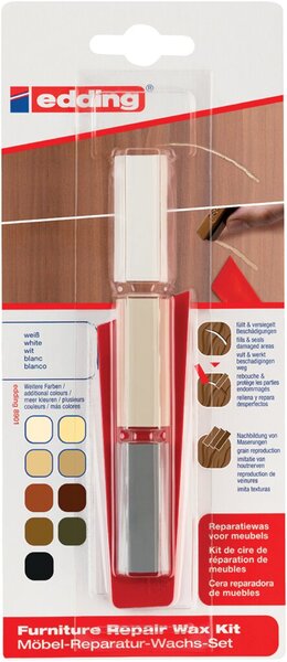 Image MöbelReparaturWachsSet 8901 weiß Zum Auffüllen und Reparieren von Krat-