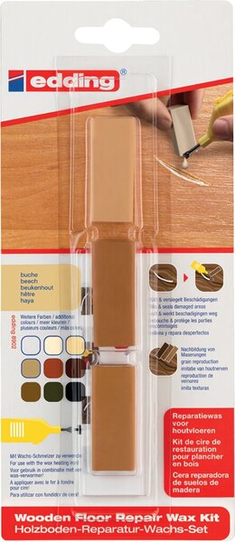 Image HolzbodenReparaturWachsset 8902 buche 4 Hartwachse zum Ausbessern von Be-