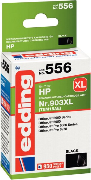 Image EDDING EDD-556 schwarz Tintenpatrone ersetzt HP 903XL (T6M15AE) (18-556)