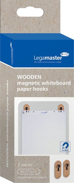 Image EDDING Legamaster Flipchart-Halter magnetisch WOODEN; 1 Pack = 2 St.