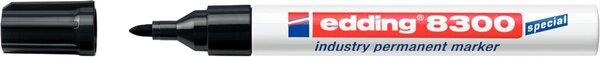 Image EDDING Permanent-Marker Edding E-8300 Schwarz Rundform 1.5 - 3 mm 1 St.