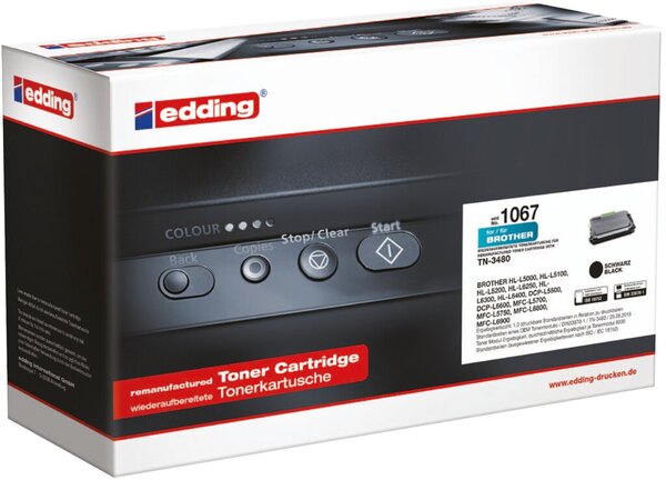Image EDDING Toner 18-1067 wie Brother TN-3480 schwarz (18-1067)