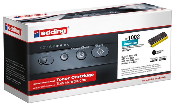 Image EDDING Toner ersetzt Brother TN-2000 Kompatibel Schwarz 2500 Seiten EDD-1002