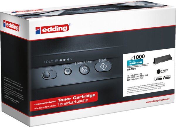 Image EDDING Toner ersetzt Brother TN-2120 Kompatibel Schwarz 2600 Seiten EDD-1000