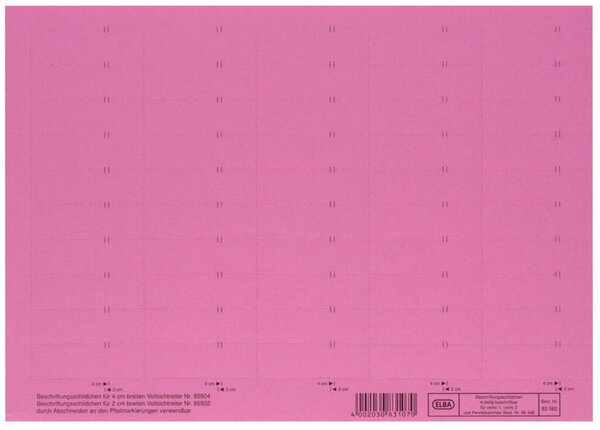 Image Beschriftungsschildchen f.Vertic 1 Hängeregistratur - rot